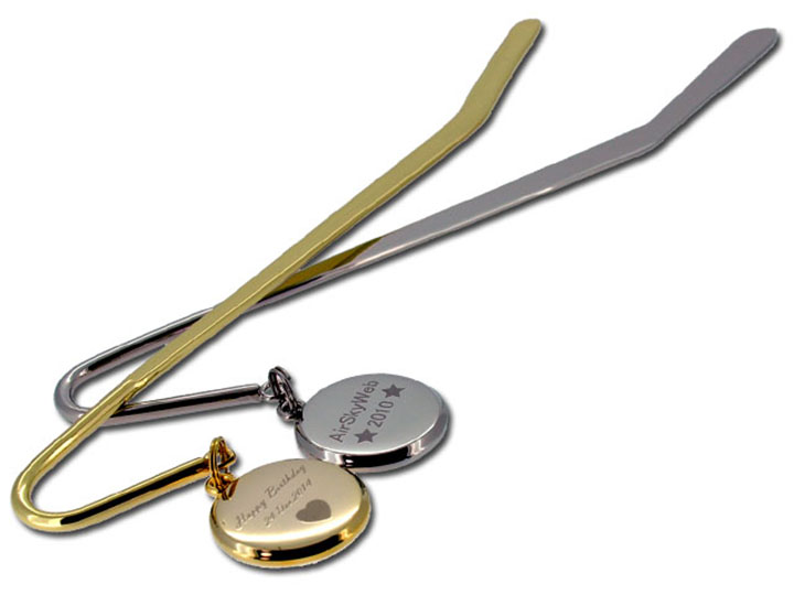 名入れ 刻印 本の栞 しおり 世界でひとつだけ ラグジュアリー サークル ブックマーカー LC プレゼント